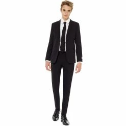 Boys 10-16 OppoSuits Black Knight Solid Suit