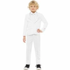 Boys 2-8 OppoSuits White Knight Solid Suit