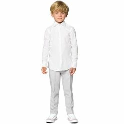 Boys 2-8 OppoSuits White Knight Solid Shirt