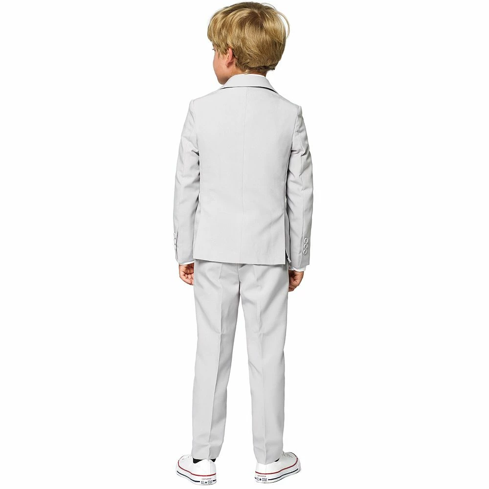 Boys 2-8 OppoSuits Groovy Grey Solid Suit - Image 2