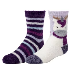 Girls 2-Pack Plushfill Crew Socks