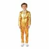 Boys 2-8 OppoSuits Groovy Gold Metallic Party Jacket, Pants & Tie Suit Set