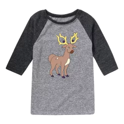 Boys 8-20 Pokemon Stantler Art Graphic Raglan Tee