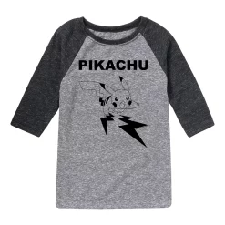 Boys 8-20 Pokemon Pikachu Engage Graphic Raglan Tee