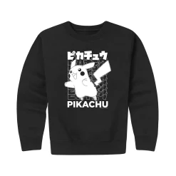 Boys 8-20 Pokemon Pikachu Kanji Graphic Fleece Sweatshirt