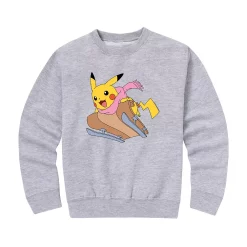 Boys 8-20 Pokemon Snow Boarding Art Graphic Fleece Sweatshirt
