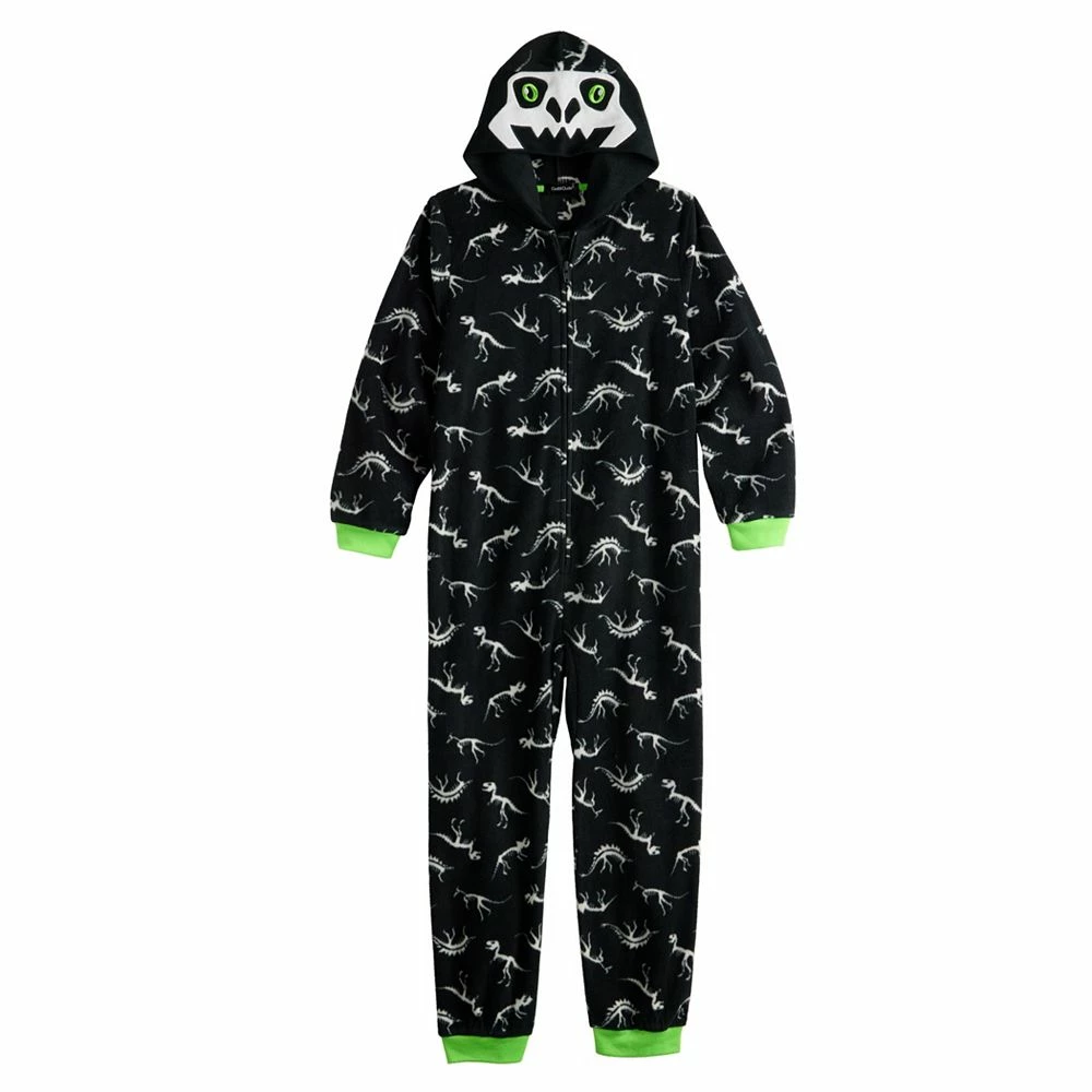 Boys 4-16 Cuddl Duds Hooded One-Piece Pajamas - Image 4