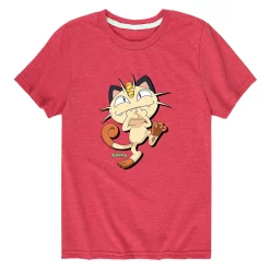 Boys 8-20 Pokemon Meowth Shadow Graphic Tee