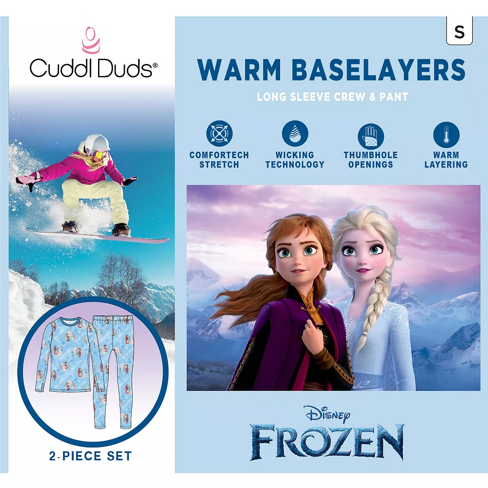 Girls 7-16 Cuddl Duds® Disney's Frozen Stretch 2-Piece Base Layer - Image 2