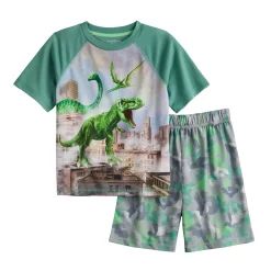 Boys 6-18 Cuddl Duds Dinos Tee & Shorts Pajama Set