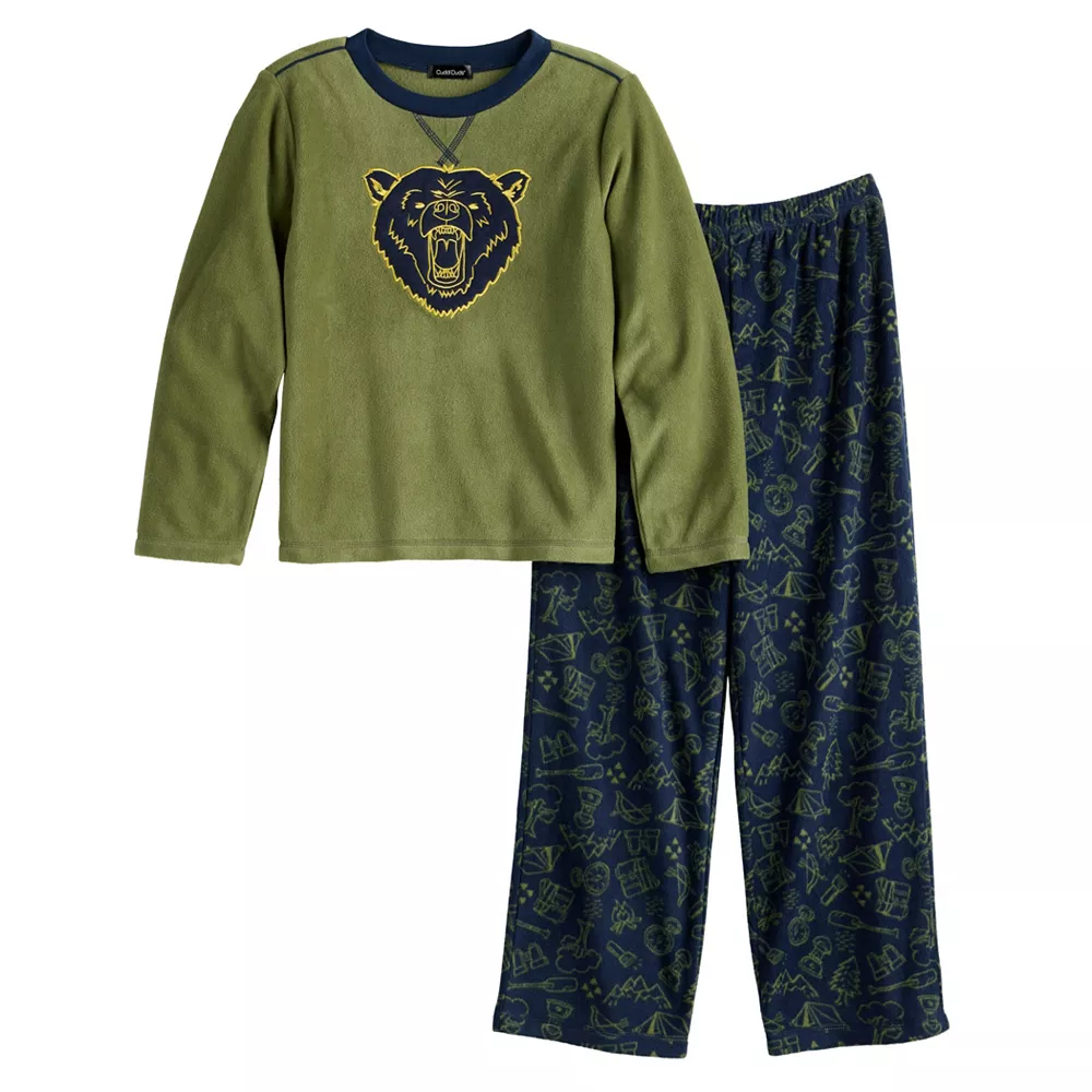 Boys 6-16 Cuddl Duds Top & Bottoms Fleece Top & Bottoms Pajama Set - Image 2