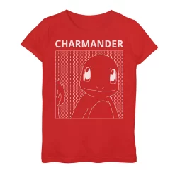 Girls 7-16 Pokemon Charmander Panel Graphic Tee
