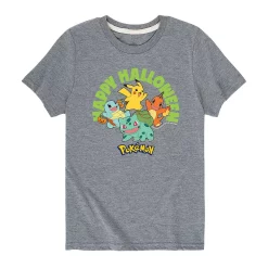 Boys 8-20 Pokemon Happy Halloween Graphic Tee