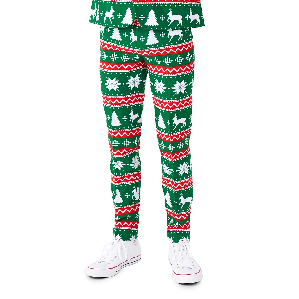 Boys 2-16 OppoSuits Festive Holiday Jacket, Pants & Tie Suit Set - Image 5