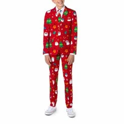 Boys 2-8 OppoSuits Festive Holiday Jacket, Pants & Tie Suit Set
