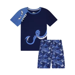 Sleep On It Boys Monster Chomp 2-Piece Pajama Sleep Shorts Set