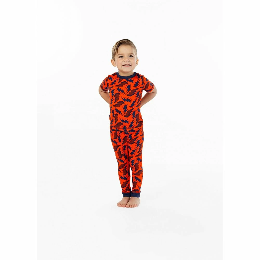 Sleep On It Boys Lightning Bolt Super Soft Snug Fit 2-Piece Pajama Sleep Set - Image 2