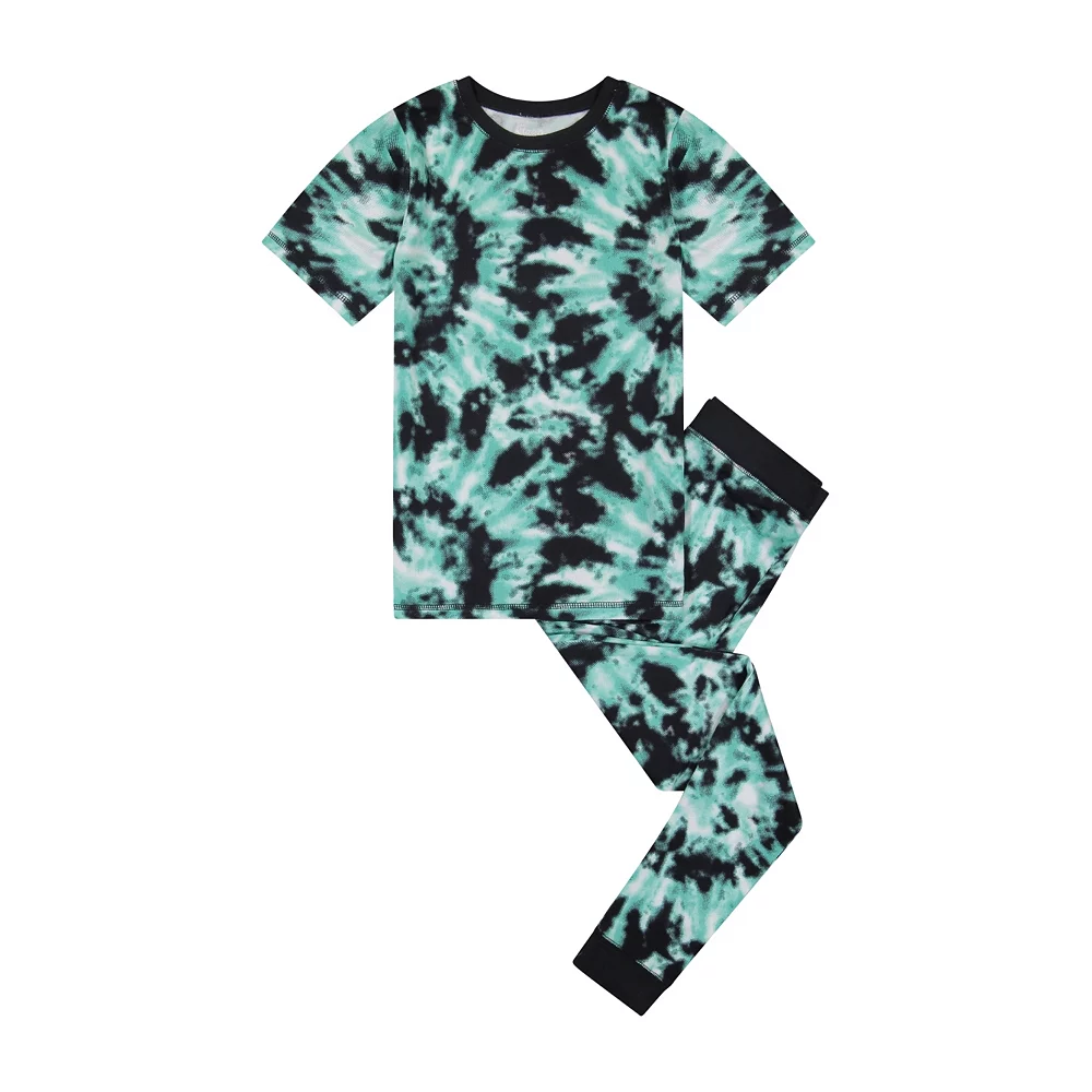 Sleep On It Boys Tie-Dye Super Soft Snug Fit 2-Piece Pajama Sleep Set