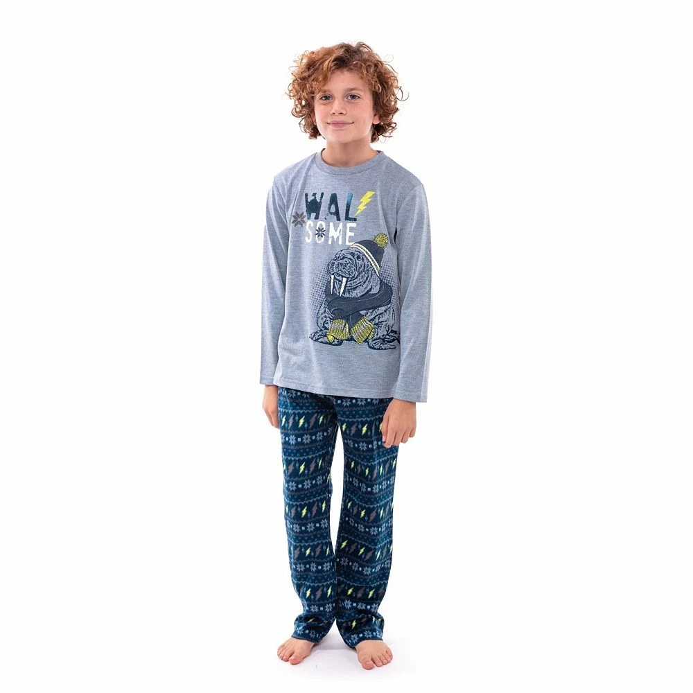 Sleep On It Boys Walsome Soft Fleece 2-Piece Pajama Sleep Set - Image 2