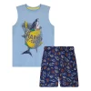 Sleep On It Boys Shark At-Taco 2-Piece Pajama Sleep Shorts Set