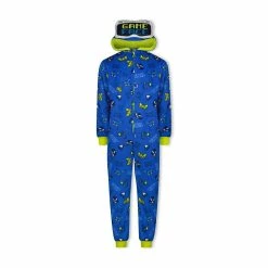 Sleep On It Boys VR Gaming Zip-Up Hooded Sleeper Pajama with Built Up 3D Character Hood