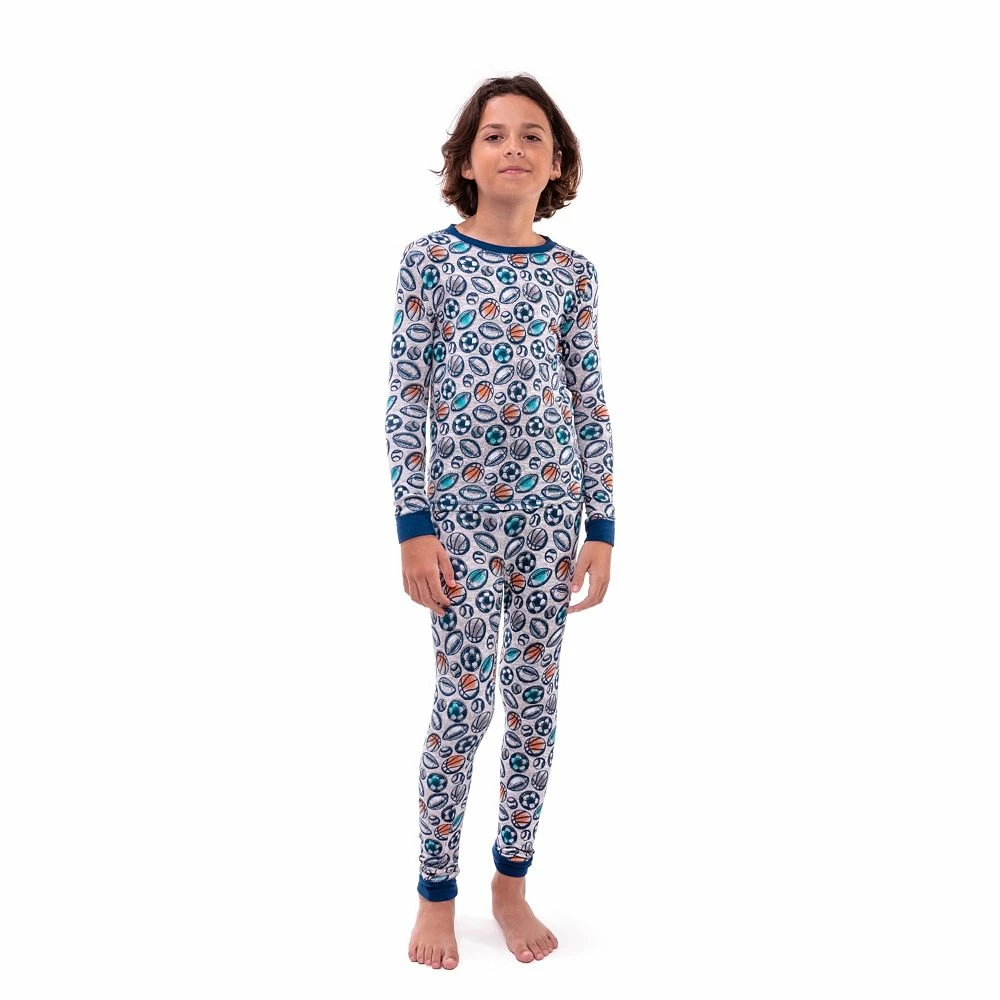 Sleep On It Boys All Sports Super Soft Snug Fit 2-Piece Pajama Sleep Set