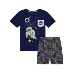 Sleep On It Boys NASA Astronaut 2-Piece Pajama Sleep Shorts Set