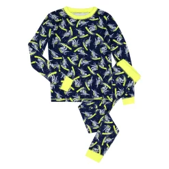 Sleep On It Boys Snowboarding Spaceman Super Soft Snug Fit 2-Piece Pajama Sleep Set