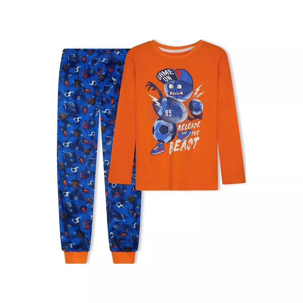 Sleep On It Boys Release The Beast Soft Fleece 2-Piece Pajama Sleep Set