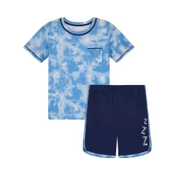 Sleep On It Boys Blue Camo 2-Piece Pajama Sleep Shorts Set