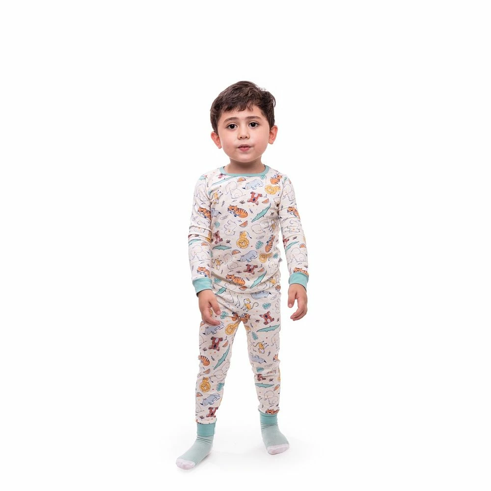 Sleep On It Infant/Toddler Boys Wild Things Snug Fit 2-Piece Pajama Sleep Set with Matching Socks - Image 2