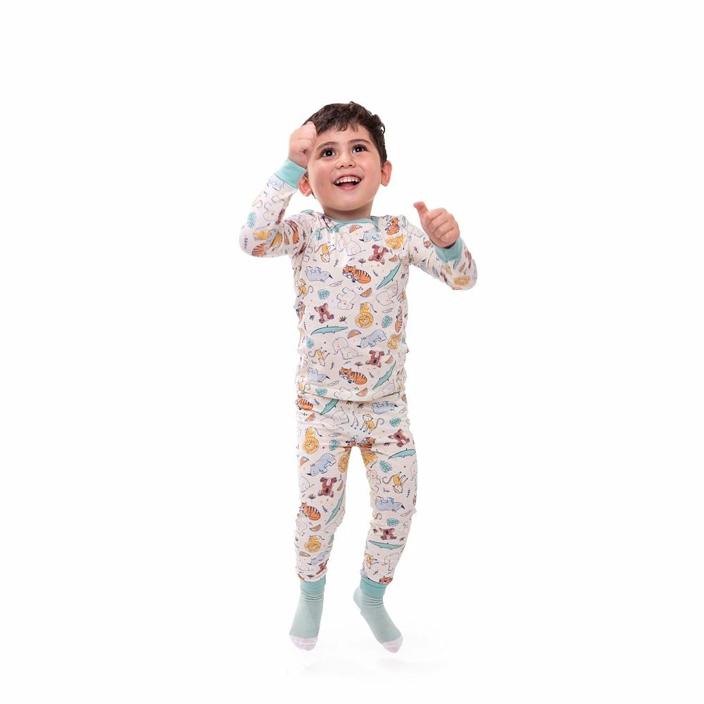 Sleep On It Infant/Toddler Boys Wild Things Snug Fit 2-Piece Pajama Sleep Set with Matching Socks - Image 3