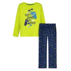 Sleep On It Boys Gamer Zone Soft Fleece 2-Piece Pajama Sleep Set