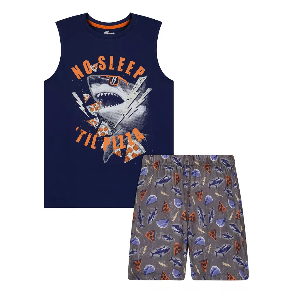 Sleep On It Boys No Sleep 2-Piece Pajama Sleep Shorts Set