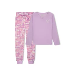 Sleep On It Girls Good Vibes Soft Fleece 2-Piece Pajama Sleep Set