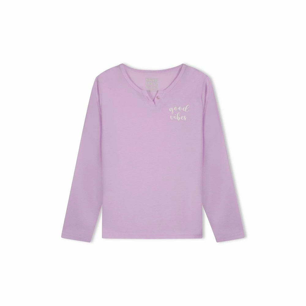 Sleep On It Girls Good Vibes Soft Fleece 2-Piece Pajama Sleep Set - Image 2