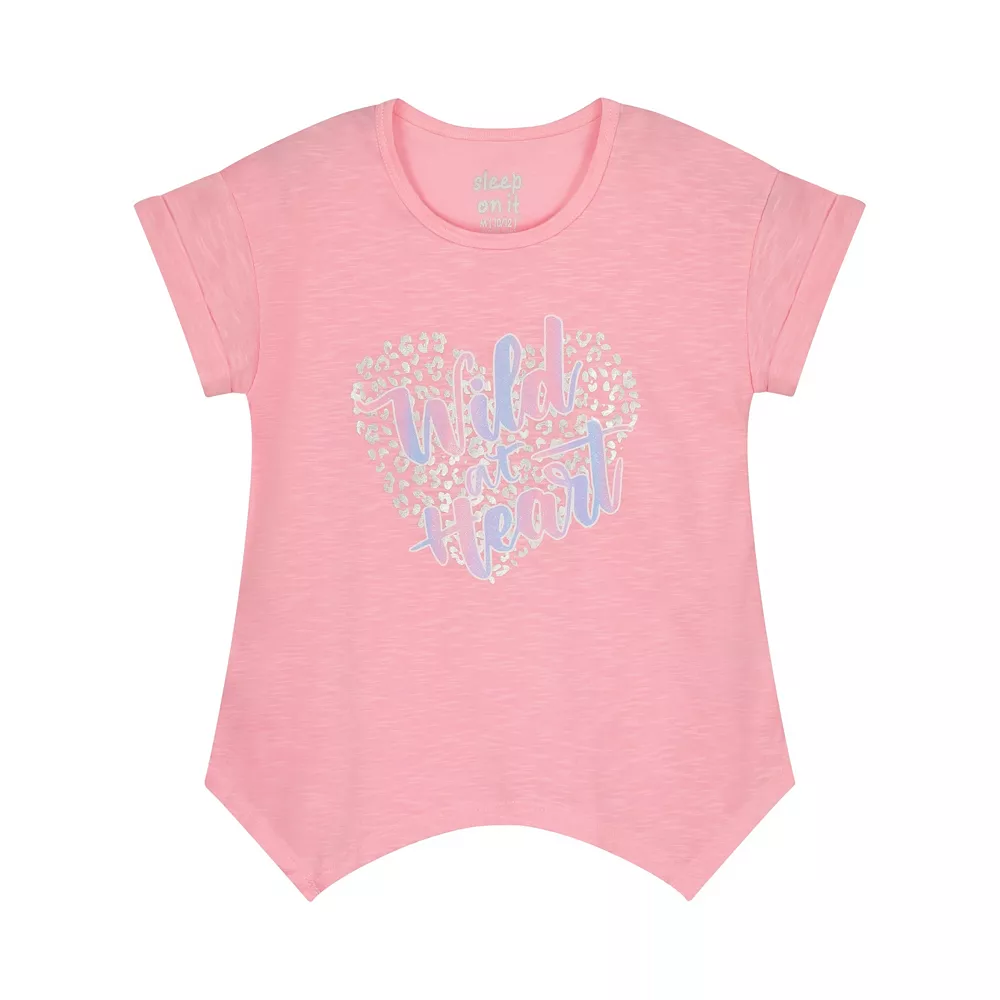 Sleep On It Girls Wild Heart 2-Piece Capri Legging Pajama Sleep Set - Image 2