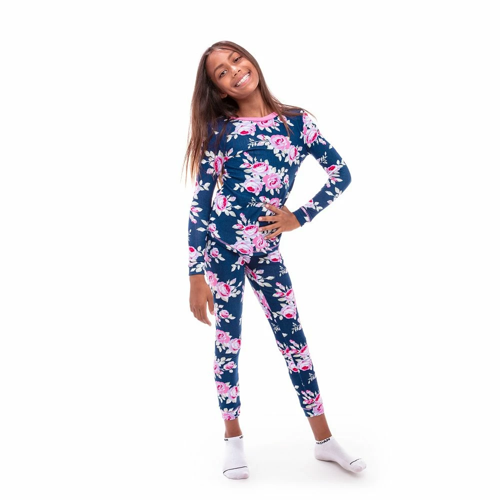 Sleep On It Girls Blooming Roses Super Soft Snug Fit 2-Piece Pajama Sleep Set - Image 2