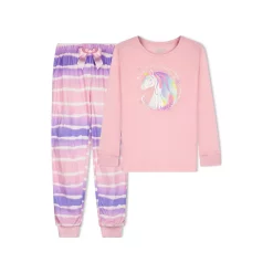 Sleep On It Girls Unicorn Dreamer Brushed Jersey 2-Piece Pajama Sleep Set
