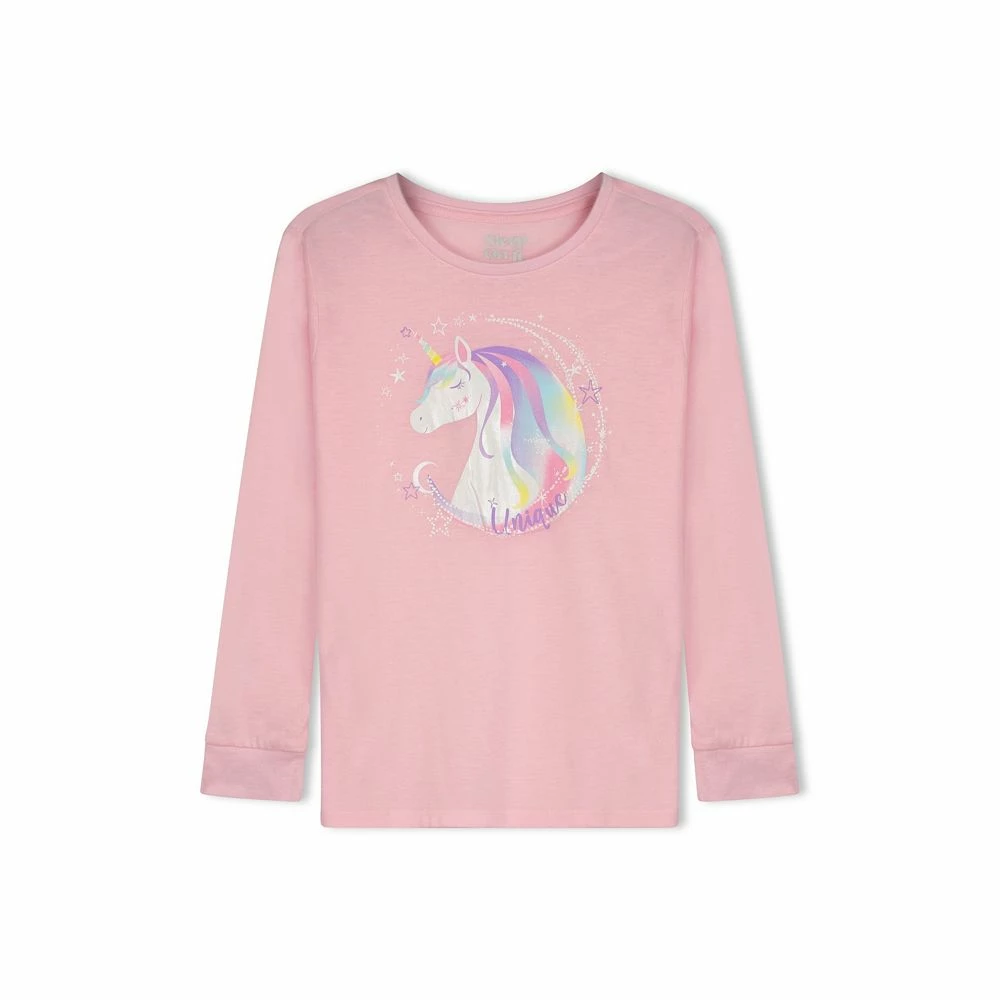 Sleep On It Girls Unicorn Dreamer Brushed Jersey 2-Piece Pajama Sleep Set - Image 2