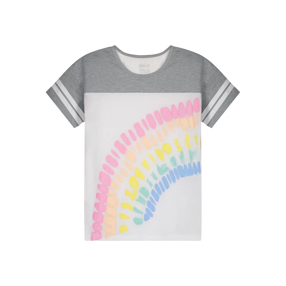 Sleep On It Girls Tie-Dye Rainbow 2-Piece Pajama Pants Sleep Set - Image 2