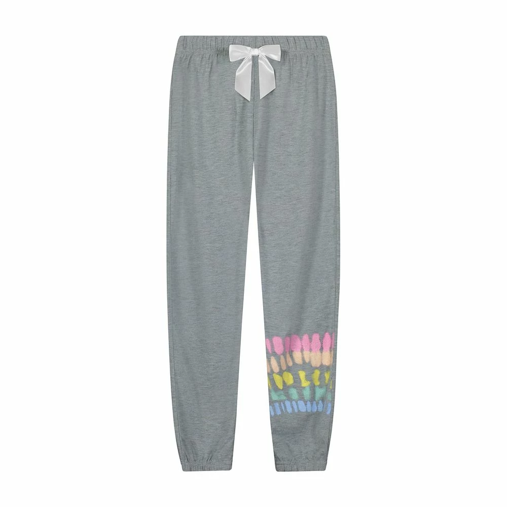 Sleep On It Girls Tie-Dye Rainbow 2-Piece Pajama Pants Sleep Set - Image 3