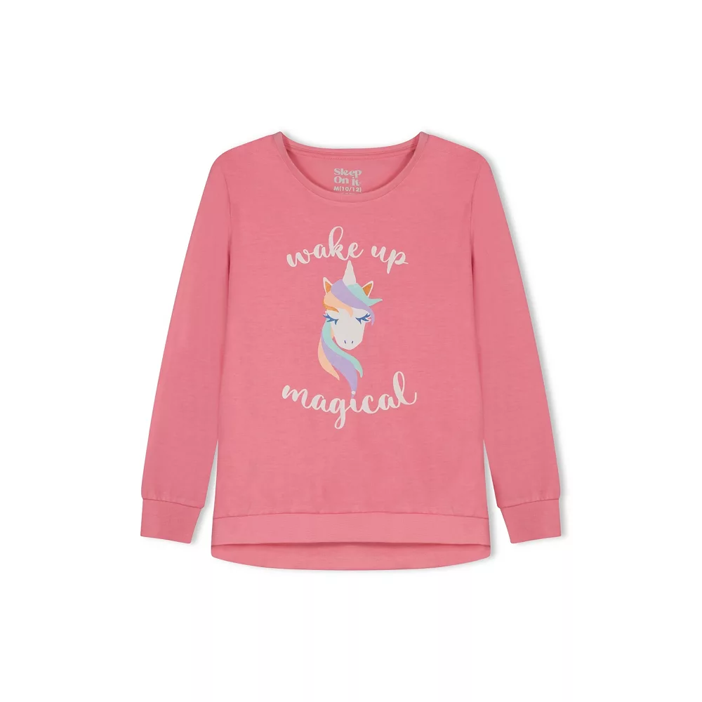 Sleep On It Girls Wake Up Magical Soft Fleece 2-Piece Pajama Sleep Set - Image 2