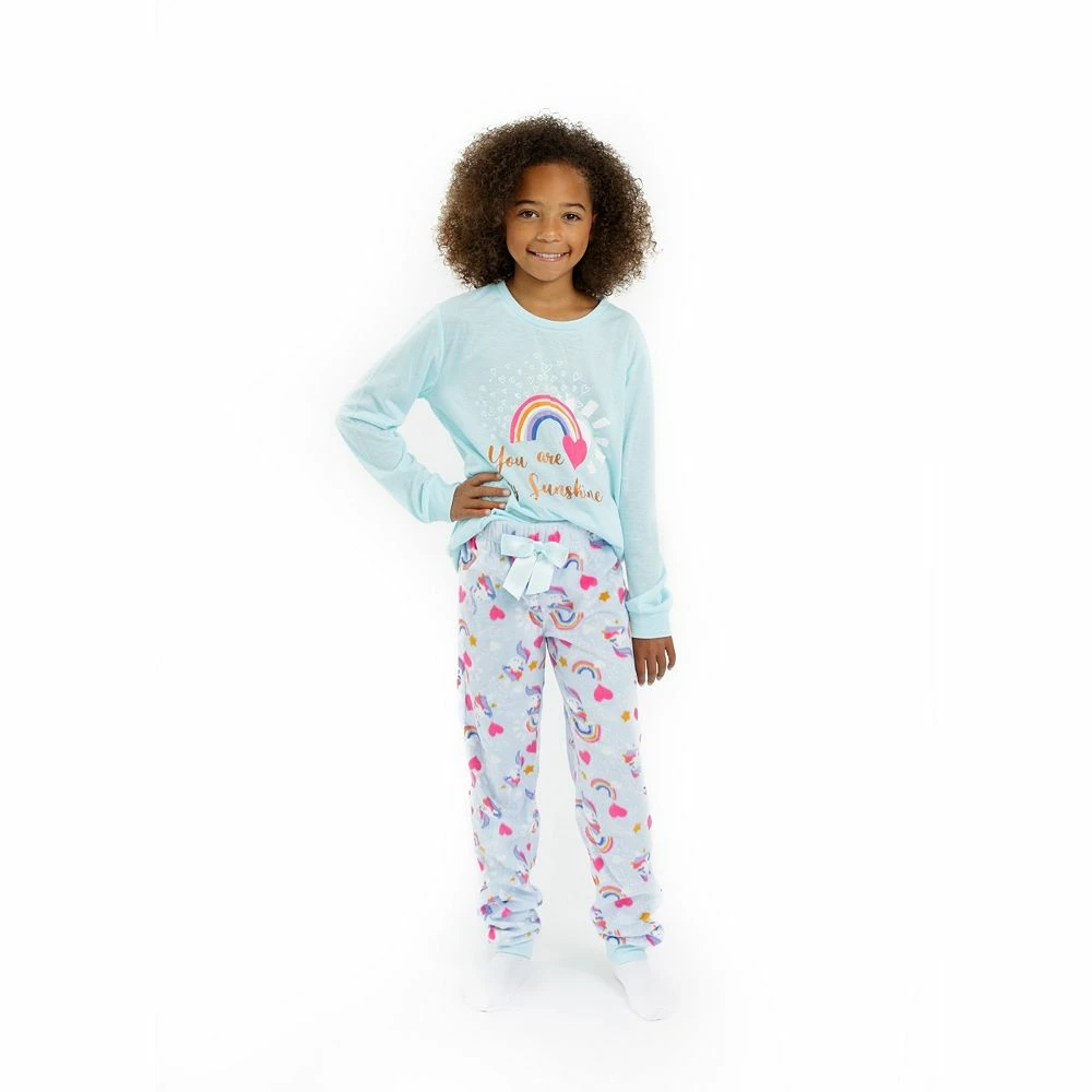 Sleep On It Girls My Sunshine Soft Fleece 2-Piece Pajama Sleep Set - Image 4