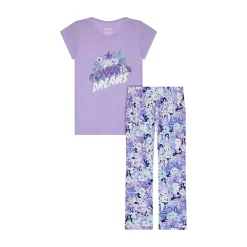 Sleep On It Girls Growing Dreams 2-Piece Capri Legging Pajama Sleep Set