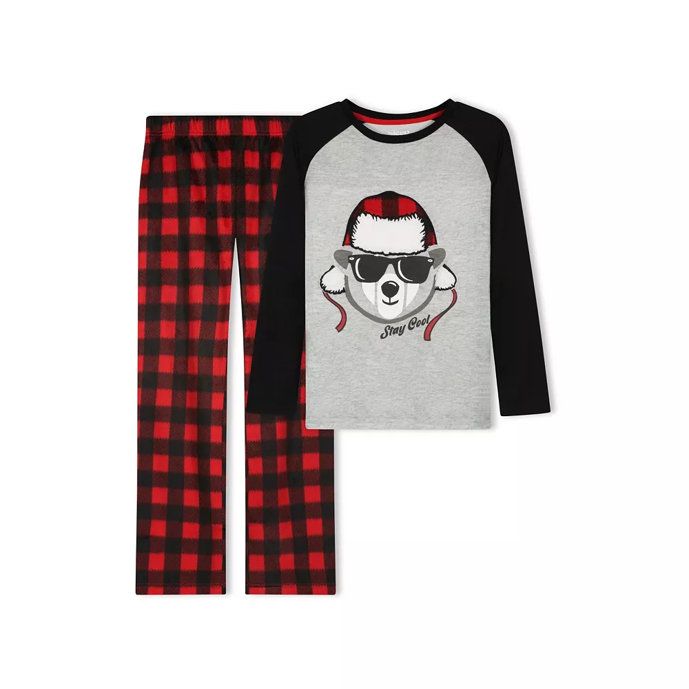 Sleep On It Boys Stay Cool Bear Soft Novelty Fleece 2-Piece Pajama Sleep Pant Set - Image 2