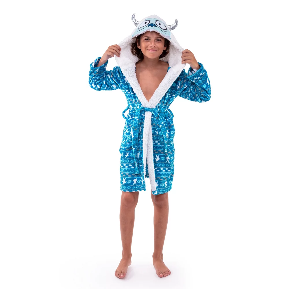 Sleep On It Boys Yeti Monster Plush Fleece Robe with 3D Character Hood - Image 2